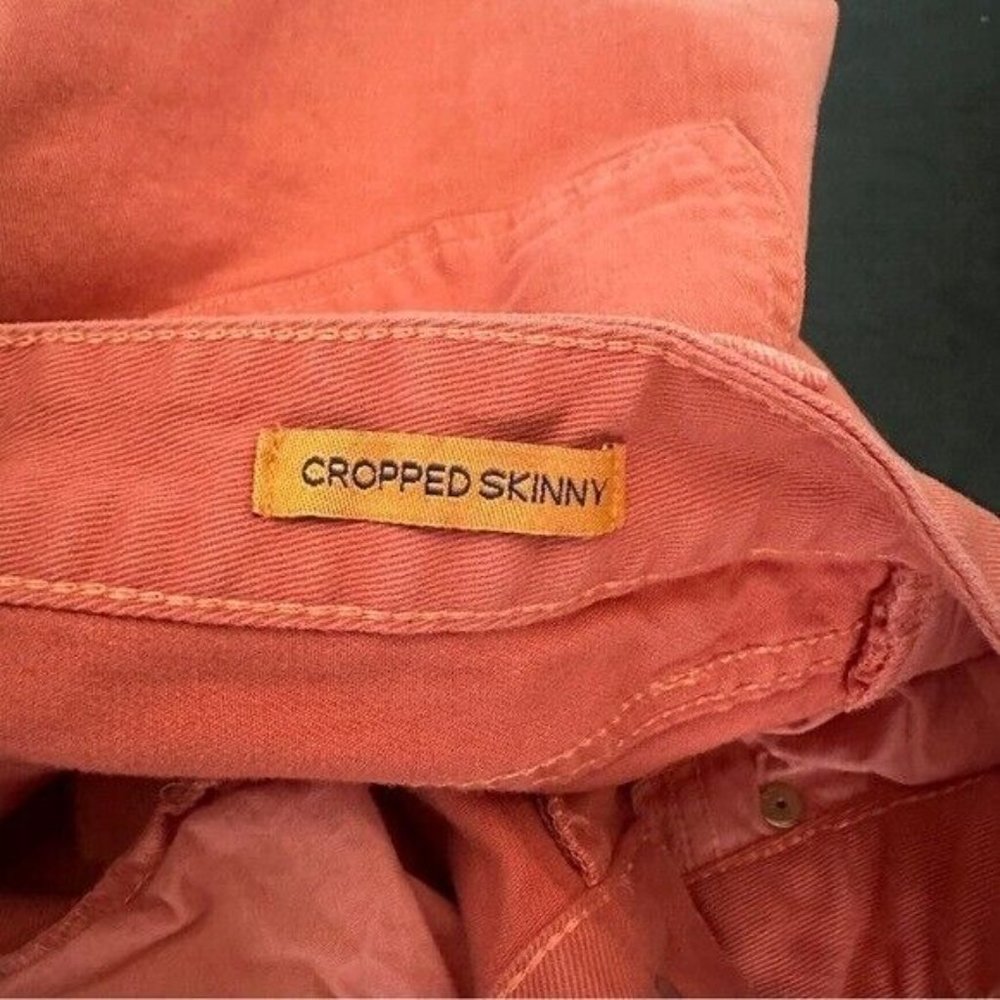 Tory Burch Cropped Skinny Jeans Burn Orange Women’s Size 28 - Picture 8 of 12
